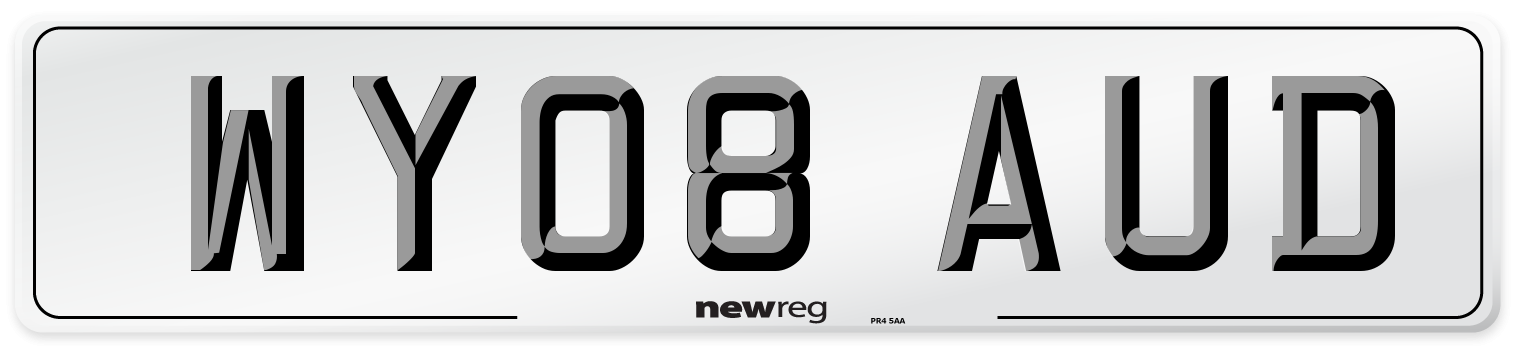 WY08 AUD Number Plate from New Reg